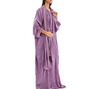 Nouvelle Arrivée Robe Ample Imprimée à Manches Chauve-Souris Vêtement Islamique Abaya <span class=keywords><strong>Marocaine</strong></span> Musulmane <span class=keywords><strong>en</strong></span> <span class=keywords><strong>Ligne</strong></span> - Meilleure Vente - Product Image 2