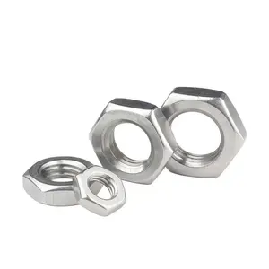 Wholesale 304 Stainless Steel Hexagon Thin Nuts Flat Thin Nuts