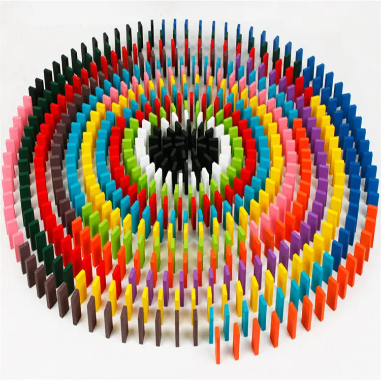 120 Rainbow Domino Khối Gỗ Đồ Chơi Giáo Dục Cho Trẻ Em