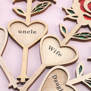 Großhandel laser geschnittene Holz rosen anpassbare LOGO Tisch dekoration für Muttertag Valentinstag Holz Handwerk Wand schilder - Product Image 2