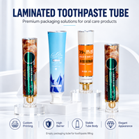 Tubes de dentifrice laminés de qualité alimentaire avec logo personnalisé, en aluminium et plastique, haute barrière, imprimés UV, avec bouchon à vis, emballage 12,7-35 mm