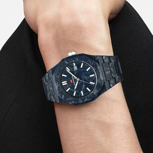 Con motivo in marmo realizzato in lega di grande vetro analogico <span class=keywords><strong>orologio</strong></span> da polso <span class=keywords><strong>orologio</strong></span> al quarzo impermeabile calendario da uomo di fascia alta - Product Image 6