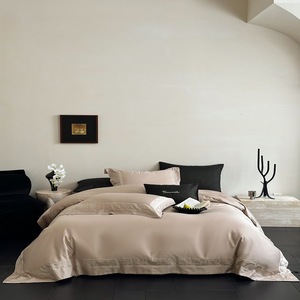 Juego de Ropa de Cama de Diseño de 4 Piezas con Funda Nórdica <span class=keywords><strong>y</strong></span> Edredón de Lyocell <span class=keywords><strong>y</strong></span> Algodón con Bordado <span class=keywords><strong>y</strong></span> Patchwork para Hogar <span class=keywords><strong>y</strong></span> Hotel - Product Image 4