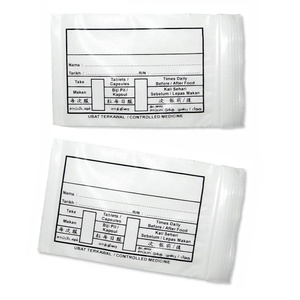 ถุงพลาสติกมีซิปล็อคแบบใสพิมพ์ลายบนบรรจุภัณฑ์สำหรับจ่ายยาที่กันน้ำได้ - Product Image 3