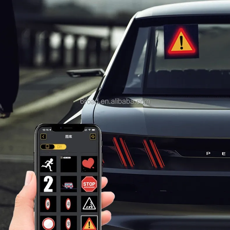 Auto zurück im Fenster LED VMS-Zeichen, Bluetooth-Telefon APP bearbeiten Werbetafel