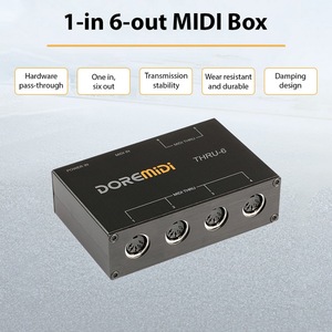 DOREMiDi <span class=keywords><strong>MIDI</strong></span> Box 1-in 6-out <span class=keywords><strong>MIDI</strong></span> Splitter Converter <span class=keywords><strong>Host</strong></span> Box Plug and Play Compatible avec tous les appareils d'interfaces standard <span class=keywords><strong>MIDI</strong></span> - Product Image 2