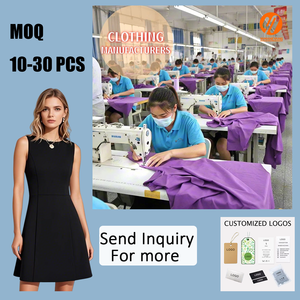 Robes Courtes Décontractées d'Été pour Femmes 2686TBS, Coupe Trapèze Noire pour Soirées en Club, Vêtements Féminins - Product Image 1