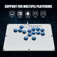 Hitbox Arcade Fighting LED Encodeur d'échange à chaud Contrôleur sans levier Xinput/Dinput Mini Console tous boutons pour PC/NS/PS4