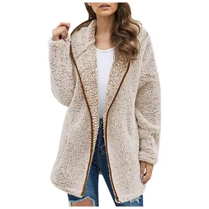 Factory Wholesale Price Hot Sales Cathy Women One-Piece Lamb Down Plush Coat Lady Clothing