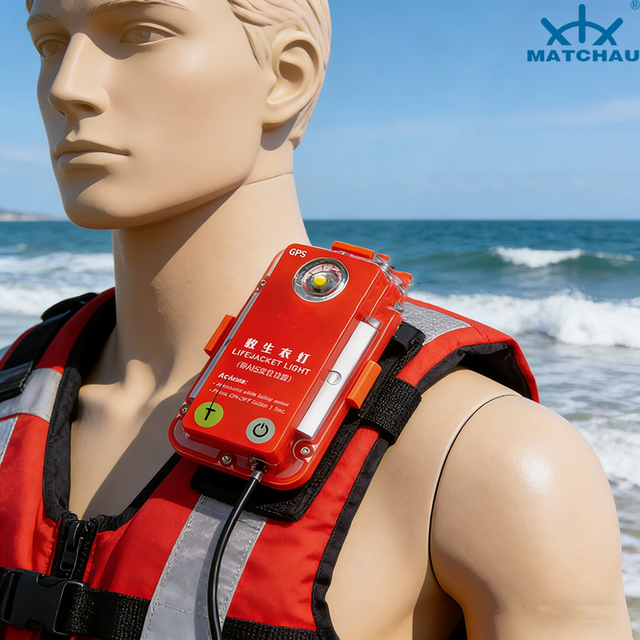 MATCHAU Rsyd-A3 AIS Personal Locator Beacon with LED Life Jacket Light GPS/Beidou Dual Mode, CCS Certified