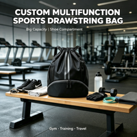Sac de sport à cordon avec compartiment à chaussures, sacs de fitness, sacs lifestyle, sac à dos pour l'école, sacs d'école, sacs universitaires en polyester