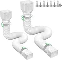 Garde-gouttière flexible pour tuyau d'égout, rallonge de descente d'eau de pluie pour maison, rallonge en plastique, gouttières de toit, drainage d'eau de pluie