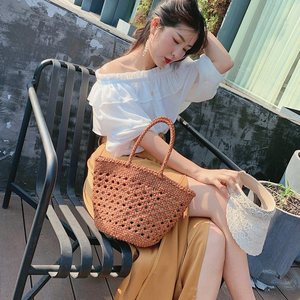 EMG6240, bolso <span class=keywords><strong>de</strong></span> playa con mango <span class=keywords><strong>de</strong></span> <span class=keywords><strong>madera</strong></span> para mujer, monedero <span class=keywords><strong>de</strong></span> paja, cesta tejida, bolsos <span class=keywords><strong>de</strong></span> cuero genuino, bolso <span class=keywords><strong>de</strong></span> hombro para mujer al <span class=keywords><strong>por</strong></span> <span class=keywords><strong>mayor</strong></span> - Product Image 4