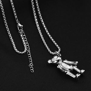 Craft Wolf trendy style coppia gioielli regalo per gli amanti collana con ciondolo orso carino - Product Image 2