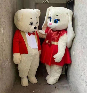 New Customized Teddy Bear <strong>Rabbit</strong> Mascot <strong>Costume</strong> Cosplay Fursuit Advertising Carnival Halloween Fancy Dress for <strong>Adult</strong> - Product Image 1