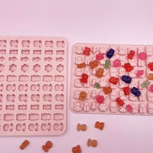 High-Temperature Food-Grade Silicone Sugar <b>Mold</b> QQ Spot Cartoon Animal Soft Candy <b>Mold</b> Wholesale Baking Utensils for Cakes - Product Image 1