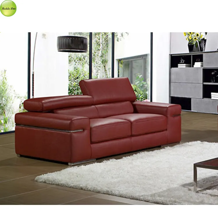 Modern fashion multi color leather sofa set red leather sofa 8019