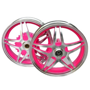 <span class=keywords><strong>Llantas</strong></span> de aleación de aluminio al por mayor de fábrica de China, 10 pulgadas, <span class=keywords><strong>pequeñas</strong></span>, cinco estrellas, se ajustan a las ruedas de motocicleta Kuqi S5 Yamaha - Product Image 2