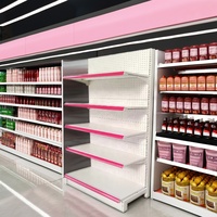 Étagères de gondole Étagères métalliques Étagères de présentoir d'épicerie Étagères étagères métalliques de supermarché de magasin