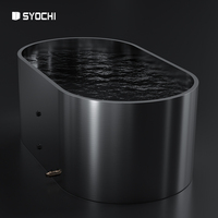 Baignoire de Plongée Froide Syochi en Acier Inoxydable, Bassin de Récupération pour Athlètes, Baignoire Spa et Massage Autonome