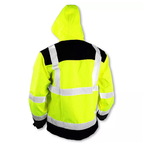 Giacca da lavoro ad alta visibilità giacca da lavoro tinta unita per lavoratori Unisex Hi Vis giacca a vento - Product Image 2