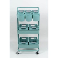 Chariot de rangement à roulettes pour salle de bain, organiseur utilitaire