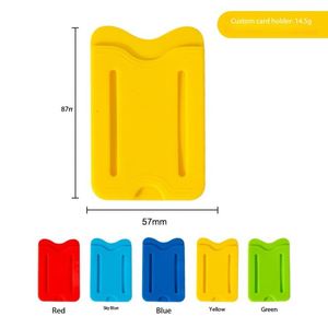 Nouveau porte-cartes auto-adhésif à double barre creuse, portefeuille autocollant pour téléphone portable pour cartes bancaires, de bus, d'identité et de crédit - Product Image 2