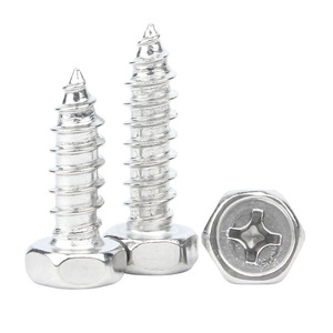 Vis autotaraudeuses à tête cruciforme en acier inoxydable 304 Guwanji, tête hexagonale M3 M6 M8, qualité industrielle A - Product Image 4