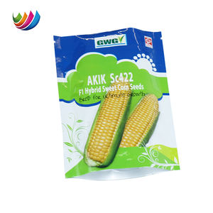 Bolsa de pie de papel de aluminio impresa personalizada, bolsa de plástico para embalaje de semillas de maíz dulce <span class=keywords><strong>amarillo</strong></span> de arroz híbrido para agricultura - Product Image 1