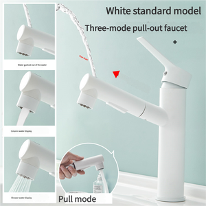 Robinet <span class=keywords><strong>de</strong></span> lavabo domestique <span class=keywords><strong>de</strong></span> type coulissant blanc Hôtel et maison d'hôtes Armoire <span class=keywords><strong>de</strong></span> salle <span class=keywords><strong>de</strong></span> bain Lavabo Robinets d'eau chaude et froide - Product Image 3