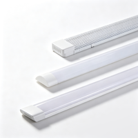 Plafonnier LED 4FT IP54 pour salle blanche, boîtier en aluminium, diffuseur PC, DLC 6000K, grand angle, pour bureau et supermarché, IRC90