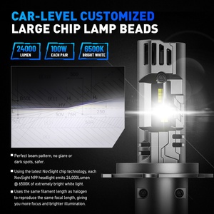 Novsight N99 100W 24000lm 6500K H4 H13 H11 9005 9006 9004 LED Canbus Xe Đèn Pha Đèn Pha Tự Động LED Bóng Đèn - Product Image 3