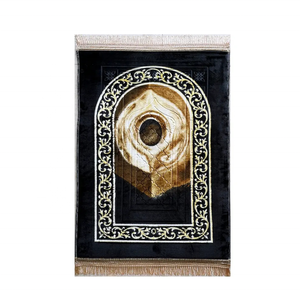 การทําสมาธิตะพรวนเสื่ออิสลามพร้อมพรมสวดมนต์ด้านหลัง รูปร่างพิเศษ พรมสวดมนต์ สบาย พรมสวดมนต์ของชาวมุสลิม อิสลาม - Product Image 4