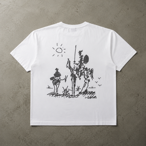 T-shirt da uomo OEM 100% cotone a vestibilità dritta, stampa grafica rap, bianco, oversize, manica corta - Product Image 2