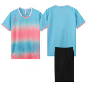 高品质免费设计升华印花定制足球运动衫儿童运动酷干定制足球套装 - Product Image 4