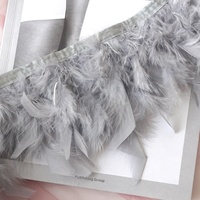 Matériel de décoration de vêtements de danse bricolage en gros-Applique murale en plumes de poulet de feu faite à la main motif teint jupe en tissu de plumes en dentelle