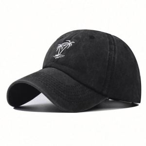 New Custom Coconut Tree Cotton Embroidered Baseball Cap Classic Summer <b>Hat</b> Washed Cotton Sports <b>Hat</b> - Product Image 6