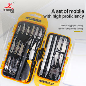 RDEER TOOLS Ensemble <span class=keywords><strong>de</strong></span> couteaux à découper à la main pour la sculpture sur <span class=keywords><strong>bois</strong></span> et le travail du <span class=keywords><strong>bois</strong></span> Couteau <span class=keywords><strong>de</strong></span> charpentier <span class=keywords><strong>en</strong></span> alliage d'aluminium durable - Product Image 2