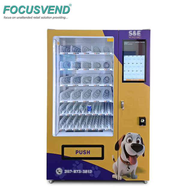 Custom Sticker 21.5 Inch Touchscreen Vending Machine SDK Credit Card Coin ADA Compliant POS Integration Retail Malls Airports