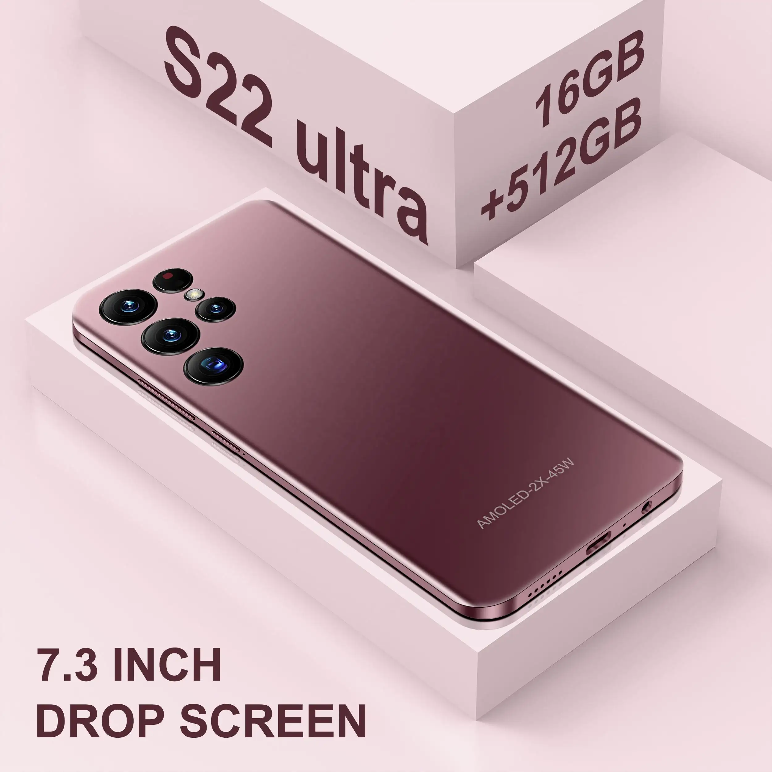 Original Smartphone S22 Ultra 7.3 inch Full Screen 16+512GB Android Mobile Phones With Stylus Face ID Unlocked Cell Phone