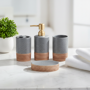 ชุดอุปกรณ์ห้องน้ำเซรามิก 4 ชิ้น <span class=keywords><strong>ราคา</strong></span>โรงงานขายส่ง ที่ใส่สบู่เหลว ที่วางสบู่ ดีไซน์หรูหราทันสมัย เหมาะสำหรับโรงแรม บ้าน และห้องน้ำ - Product Image 2