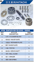 Le kit de réparation d'excavatrice de EX120-5 de pièces de rechange de pompe hydraulique partie le EX120-3 de moteur d'oscillation