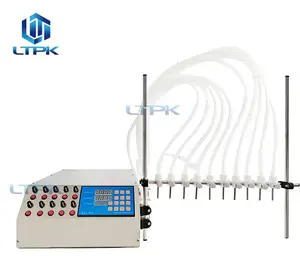 เครื่องเติมน้ำกึ่งอัตโนมัติ10หัวปั๊ม peristaltic เครื่องเติมของเหลวสบู่โลชั่นน้ำมันแชมพู