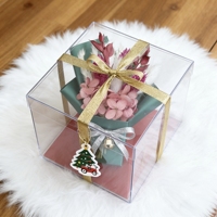 Vente en gros de fleurs séchées artisanales de longue durée, boîte cadeau de Noël, mini bouquet, gâteau, mariage, Pâques, décorations festives, cadeau