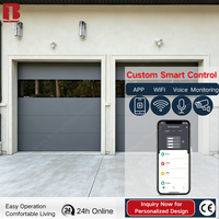 Well Meilleure Vente Personnalisé Automatique Électrique Sectionnel Double Peau Bois Voiture Portes de Garage pour Villa