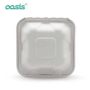 Scatola per Hamburger Biodegradabile ed Ecologica in Polpa di Canna da Zucchero, Resistente ad Acqua/Olio, Non Tossica, per Imballaggio Alimentare - Product Image 3
