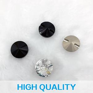 Eco-Friendly 18mm Rhinestone Crystal Diamond <strong>Buttons</strong> 2-Holes Sharp Shaped <strong>Shank</strong> for Clothes Plating Technics - Product Image 5