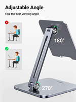 Support de tablette UGREEN pour bureau, support réglable en aluminium portable, support pliable, accessoires de bureau à domicile