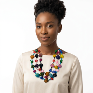Nuevo Conjunto de Joyería Étnica Africana Exagerada con Collar Trenzado de Varias Capas y Pendientes para Mujer al por Mayor - Product Image 2