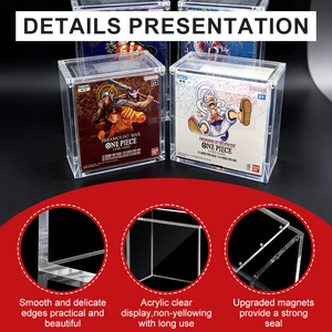 Caja Protectora Acrílica para Cartas Coleccionables TCG, Modelo OP01-04, con Tapa Magnética, Acrílico Pulido y Reforzado, Precio <span class=keywords><strong>de</strong></span> Fábrica - Product Image 2